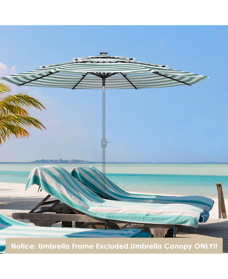 3-Tier Patio Umbrella Replacement Canopy Market Table Top Market Pool