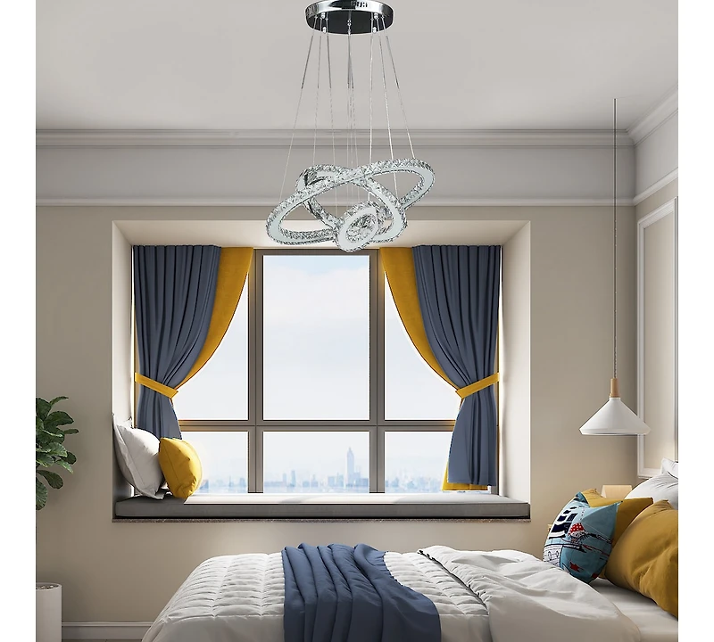 Streamdale Adjustable Eira Small Crystal Led Chandelier