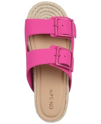 On 34th Women's Milaa Buckled Footbed Sandals, Created for Macy's