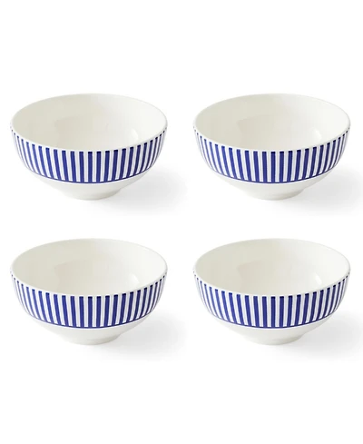 Spode Blue Italian Steccato Rice Bowls, Set of 4