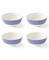Spode Blue Italian Steccato Rice Bowls, Set of 4