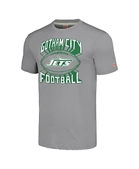 Homage Men's Gray New York Jets Hyper Local Tri-Blend T-Shirt