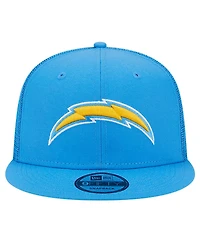 New Era Men's Powder Blue Los Angeles Chargers Main Trucker 9FIFTY Snapback Hat