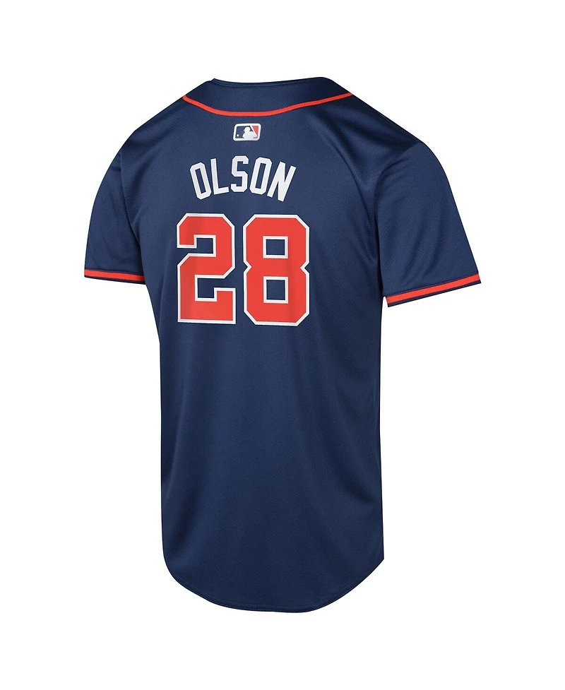 Nike Big Boys and Girls Matt Olson Navy Atlanta Braves Alternate Limited Player Jersey