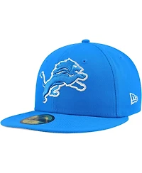 New Era Men's Blue Detroit Lions Team Basic 59FIFTY Fitted Hat