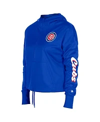 New Era Women's Royal Chicago Cubs Half-Zip Hoodie