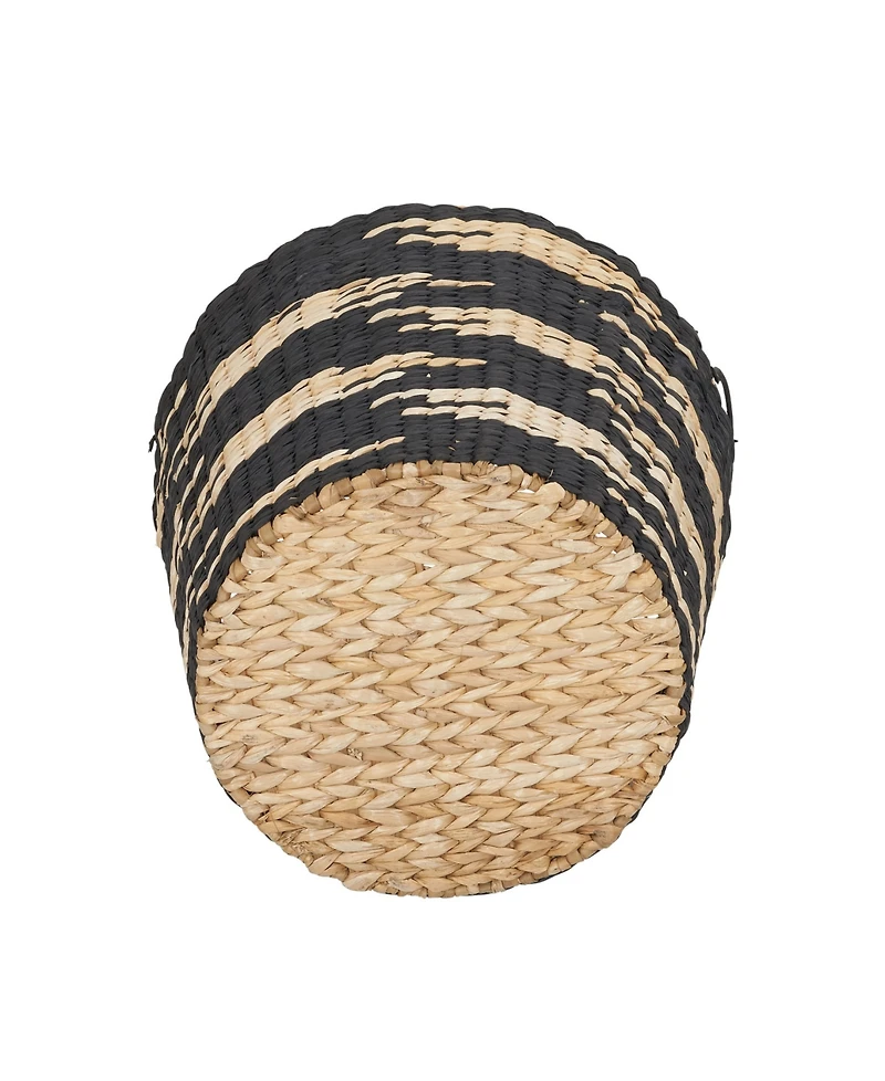Household Essentials Tapered Woven Basket, Large Decorative Basket with Handles