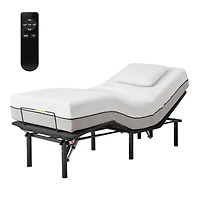 Streamdale Adjustable Massaging Bed Frame with Remote