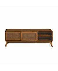 Streamdale Mid Century Modern Rattan Tv Stand for 65"