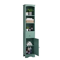 Streamdale Tall Bathroom Cabinet w/ Drawer & Adjustable Shelf