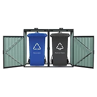 Streamdale Stainless Steel Outdoor Trash Can Storage for Garden Yard
