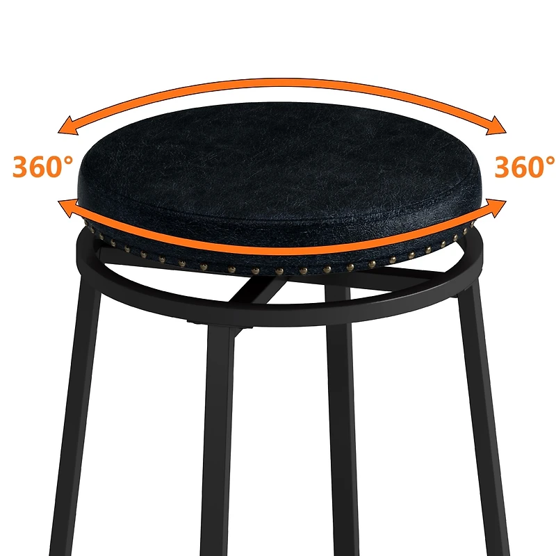 Simplie Fun 3-Drawer Long Dining Table Set with Power Outlets & Bar Kitchen Set with Circular Pu Stools