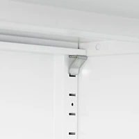 Simplie Fun Steel Lockable Storage Cabinet with Adjustable Shelves, White