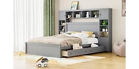 Streamdale Wooden Queen Bed with Cabinetry and Outlets