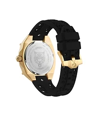 Plein Sport Men's Thunder Force Three Hand Quartz Black Silicone 47MM