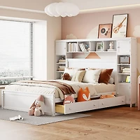 Streamdale Wooden Queen Bed with Cabinetry and Outlets