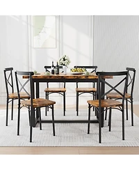 Streamdale Furniture 7-Piece Dining Set for Kitchen and Living Room