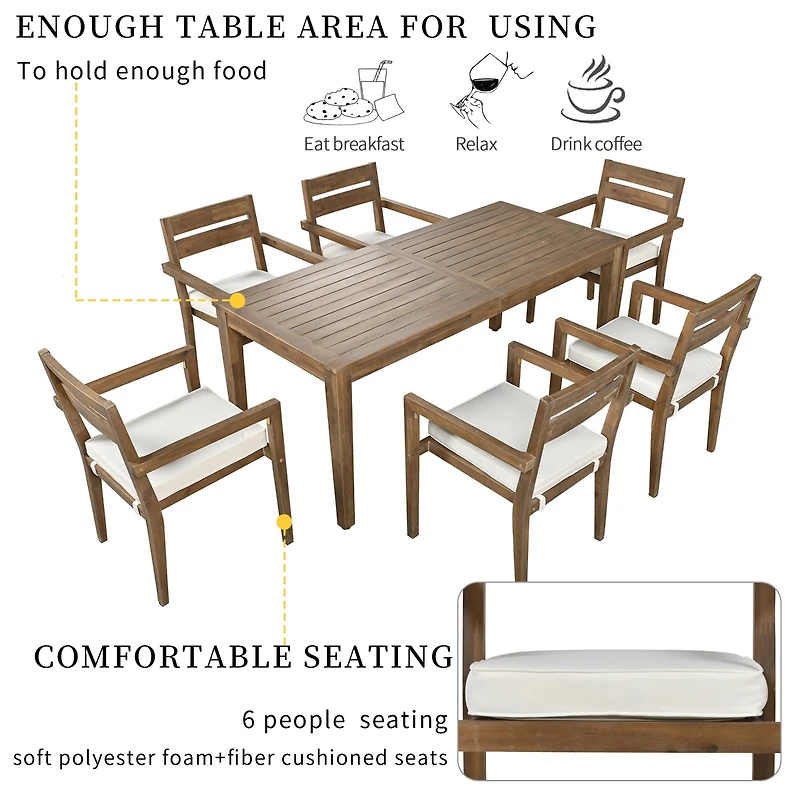 Streamdale Acacia Wood Outdoor Dining Set