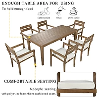 Streamdale Acacia Wood Outdoor Dining Set