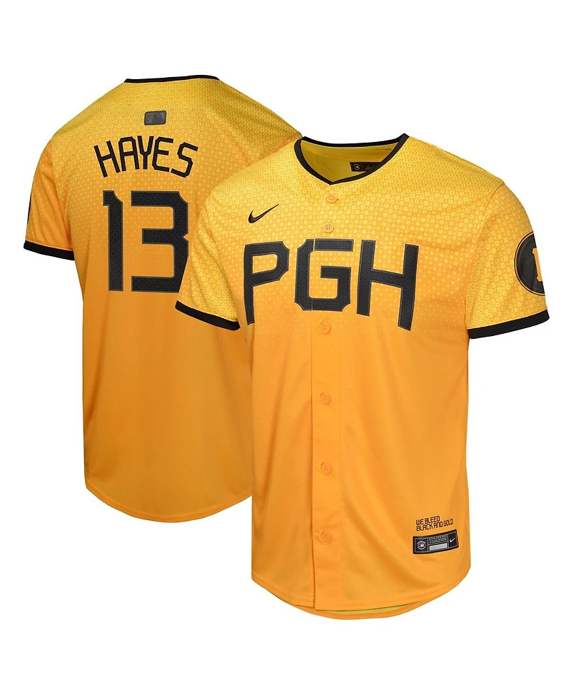 Nike Big Boys and Girls Ke'Bryan Hayes Gold Pittsburgh Pirates City Connect Limited Player Jersey