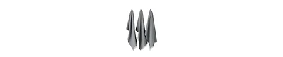 Design Imports French Terry Collection Kitchen Dishtowel Set, 18x28", Mineral Gray Chambray Solid, 3 Piece