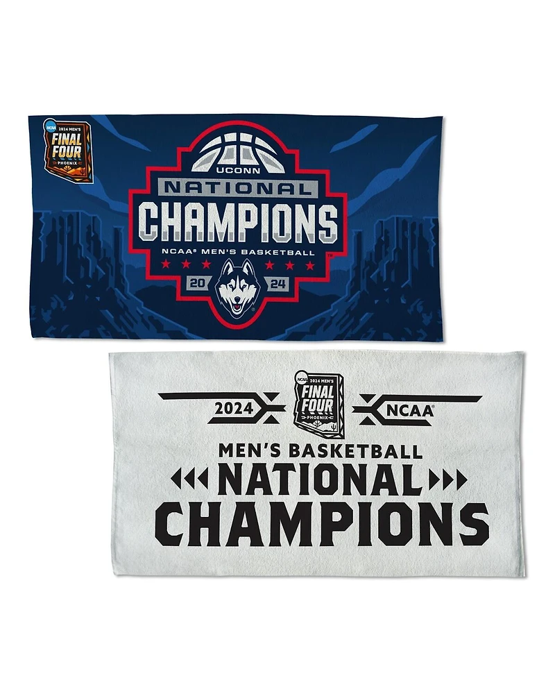 WinCraft UConn Huskies 2024 Ncaa Men's Basketball National Champions Locker Room 22'' x 42'' On-Court Double-Sided Celebration Towel
