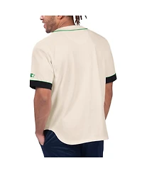 Starter Men's Cream New York Jets Relay Vintage-like Full-Button Baseball Top