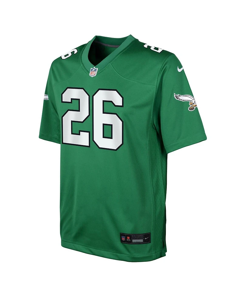 Nike Big Boys and Girls Saquon Barkley Kelly Green Philadelphia Eagles Alternate Game Player Jersey