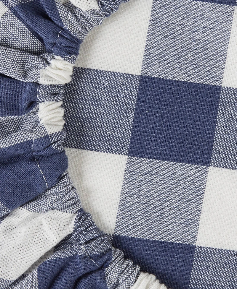 Design Imports Cloth Bowl Cover Collection Machine Washable, Cotton with Elastic Stretch for Food Storage, 10.25"/8.25"/7.5" Diameter, Farmhouse Plaid
