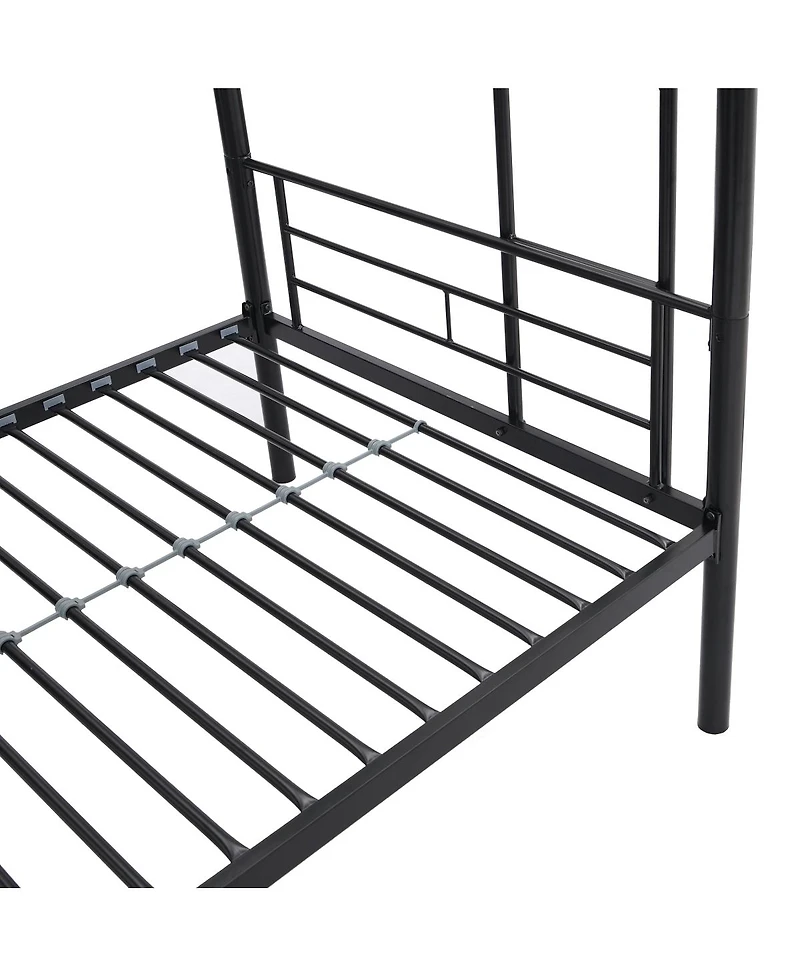 Simplie Fun Metal Bunk Bed Black