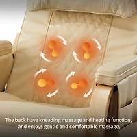 Streamdale Massage Comfortable Relax Rocking Chair Cream White
