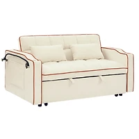 Streamdale Furniture 55.51 Inch Versatile Foldable Sofa Bed In 3 Lengths, Modern Sofa Sofa Sofa