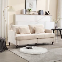 Streamdale Furniture Modern Chenille Fabric Loveseat, 2-Seat Upholstered Loveseat Sofa Modern Couch