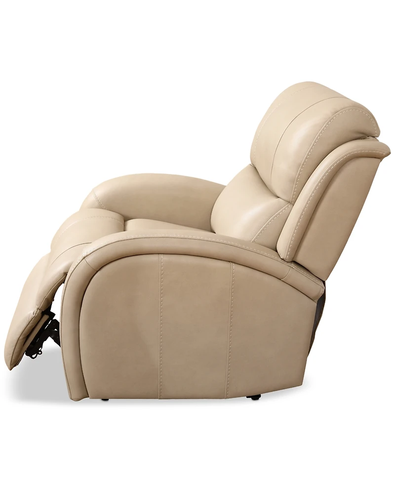 Kellet 33" Leather Power Recliner, Created for Macy's