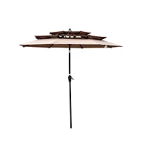 Outdoor Patio Umbrella - 9Ft with Crank, Tilt, and Vents