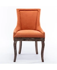 Streamdale Furniture Set of 2 Ultra Side Dining Chairs, Orange