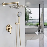 High Pressure Wall Mounted Shower With 5-Function Handheld Shower Head