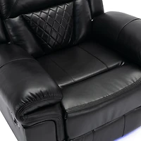 Streamdale Manual Recliner Chair with Led for Home Theater