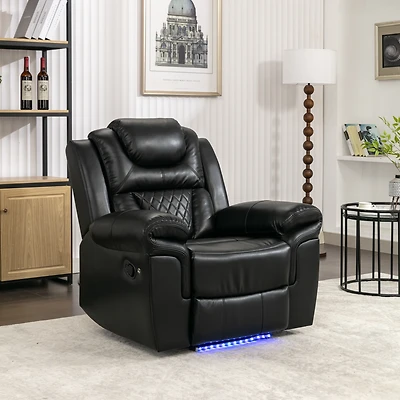 Streamdale Manual Recliner Chair with Led for Home Theater