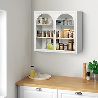 Streamdale 27.56" Glass Doors Modern Two-Door Wall Cabinet