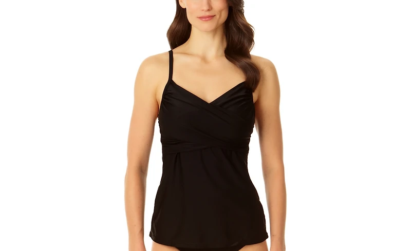 Coppersuit Women's Copper Control Cross Front Tankini Top