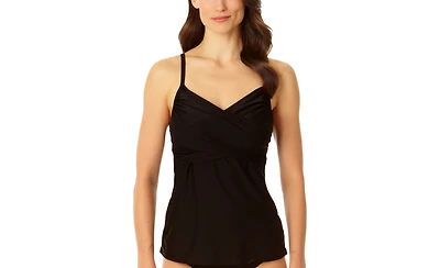 Coppersuit Women's Copper Control Cross Front Tankini Top