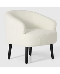 WestinTrends 29" Wide Mid Century Modern Club Barrel Accent Armchair, Set of 2