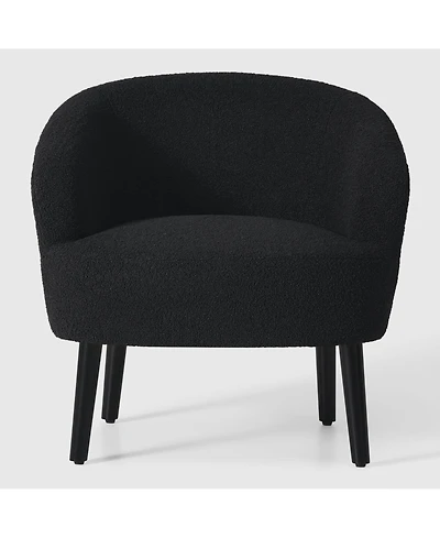 29" Wide Mid Century Modern Club Barrel Accent Armchair