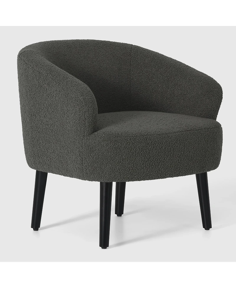 29" Wide Mid Century Modern Club Barrel Accent Armchair
