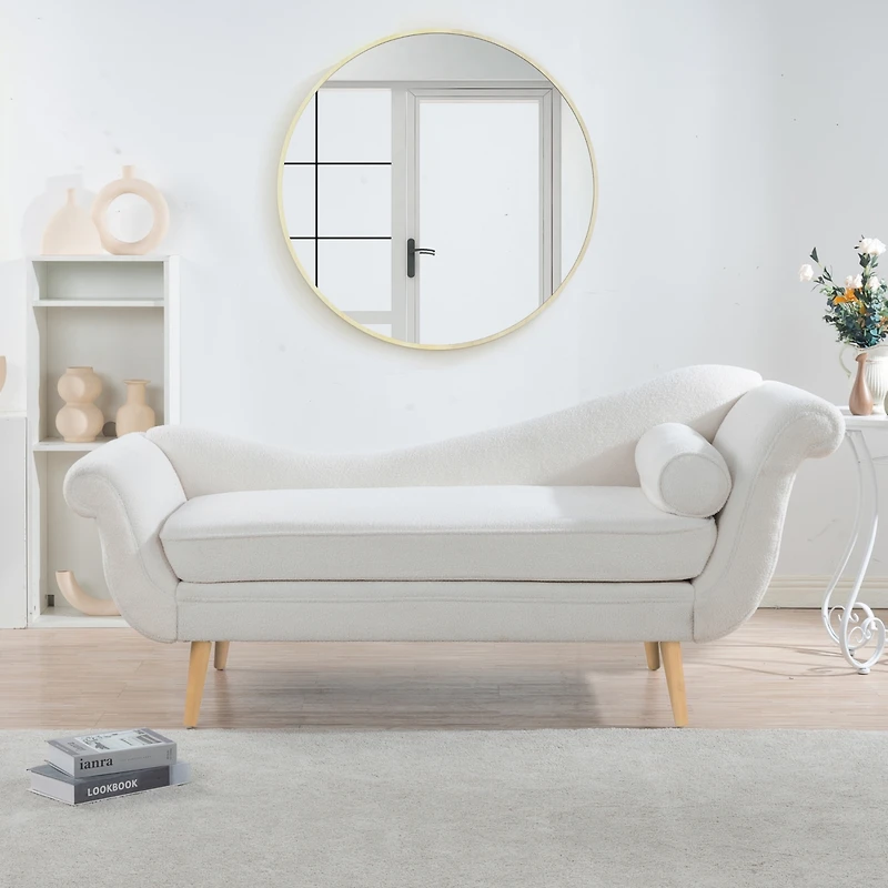 Streamdale Furniture Chaise Lounge With Scroll Arms