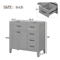 Streamdale 36" Bathroom Cabinet Base with Drawers