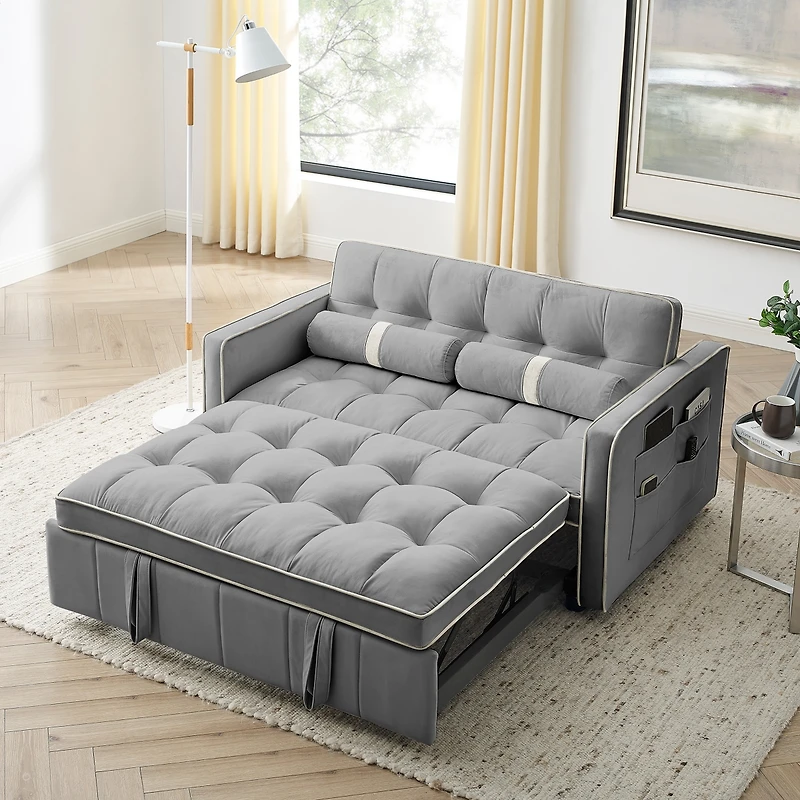 Streamdale 55.5" Pullout Sleep Sofa with Pockets