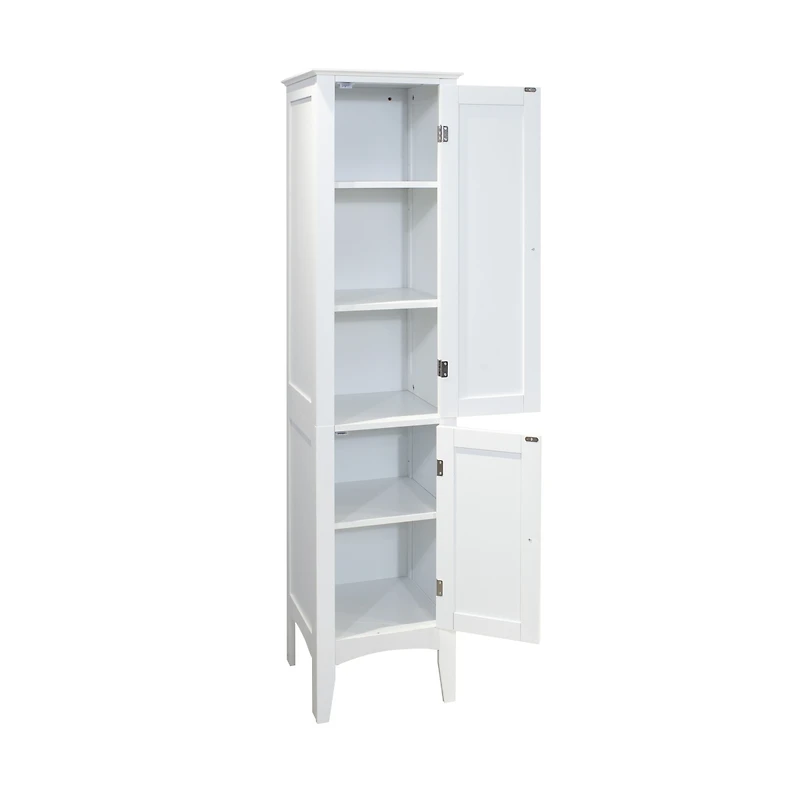 Streamdale White Freestanding Tower Cabinet with 2 Shutter Doors