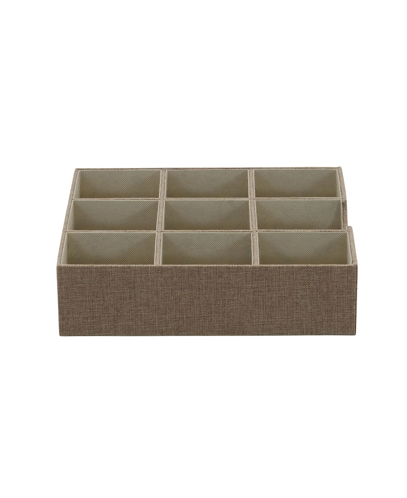 Household Essentials Drawer Organizer Tray, 9 Square Compartment